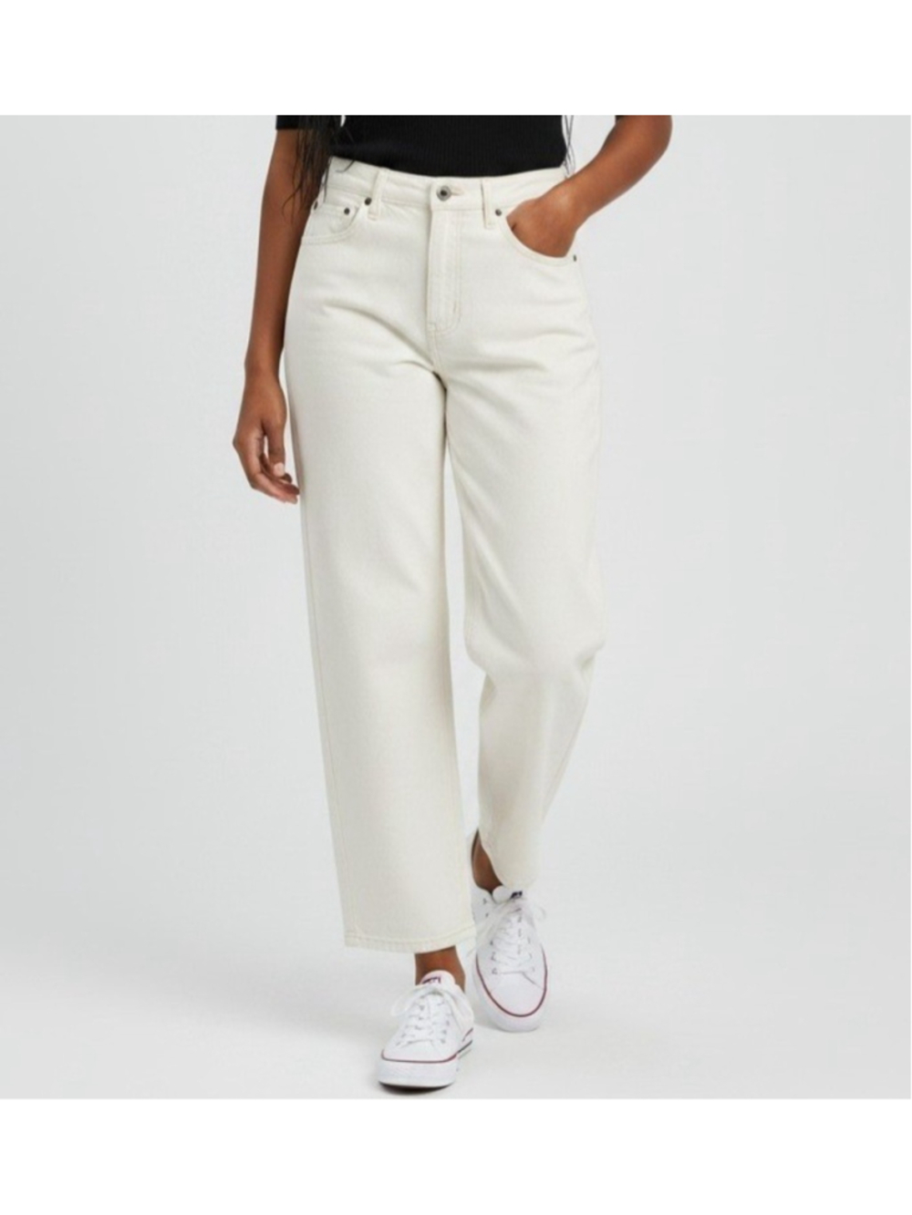 TORRID High-Rise Ankle Crop Classic Denim White Jeans 12 Waist 34 Inseam 25 NWT